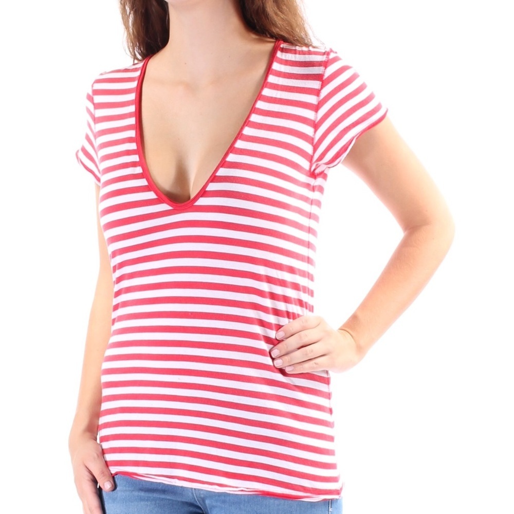 Free People-We The Free size XS red/white stripe - Picture 3 of 5
